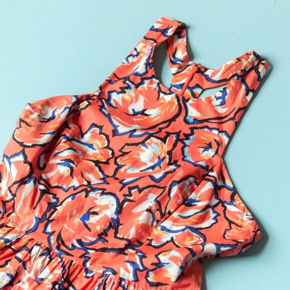 Plenty by Tracy Reese Floral Sleeveless Retro Fit Flare Racerback Dress Sz 10 - Picture 2 of 9